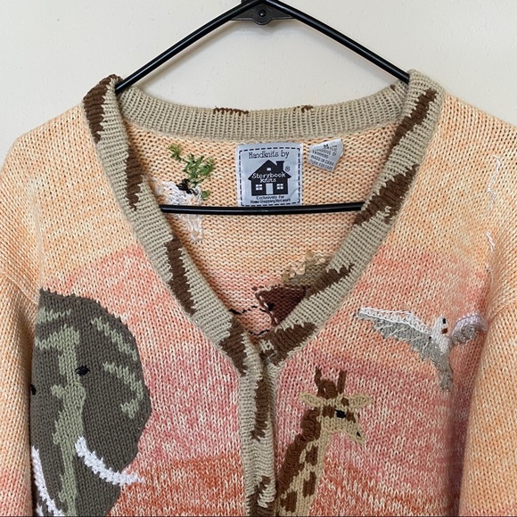STORYBOOK KNITS vintage zoo Noah’s Ark sweater - Picture 2 of 16